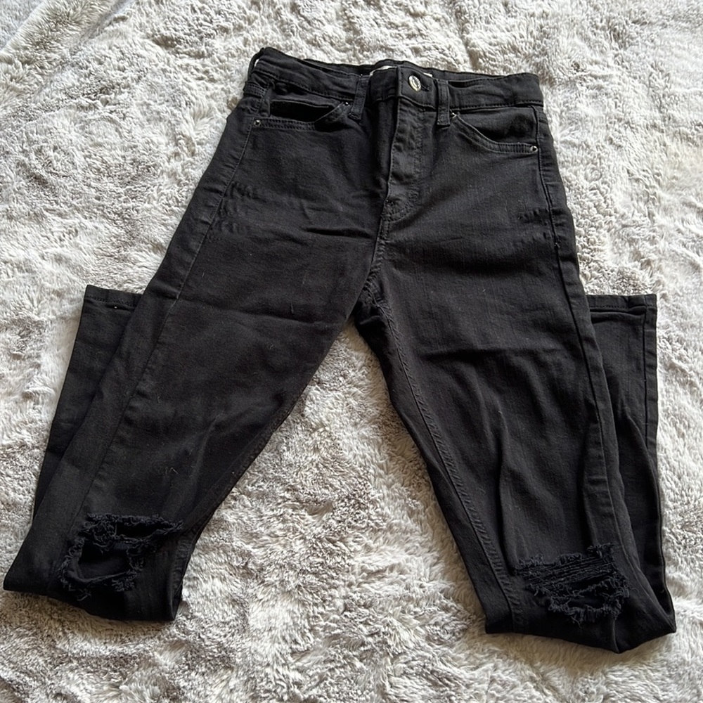 Top shop skinny ripped knee jeans